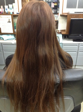 細い髪の毛 ロングのストレートパーマ 茨城県の理容室 パーソナルカラー ヘアーサロン オオヌキ